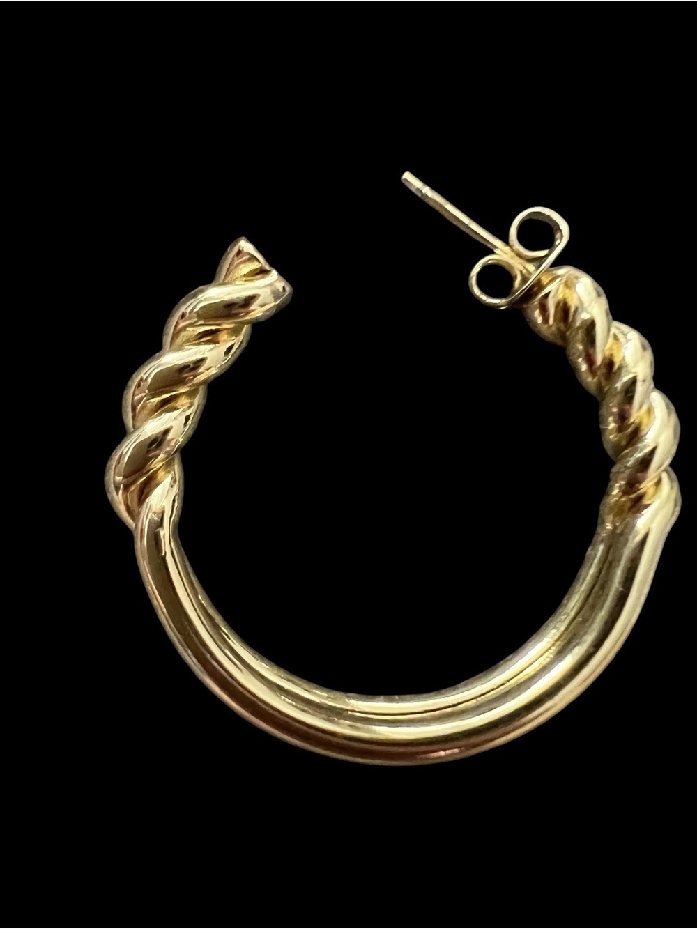 18k Gold Plated Hoop Earrings - Picture 2 of 6